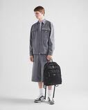 Re-Nylon and Saffiano leather backpack, , hi-res