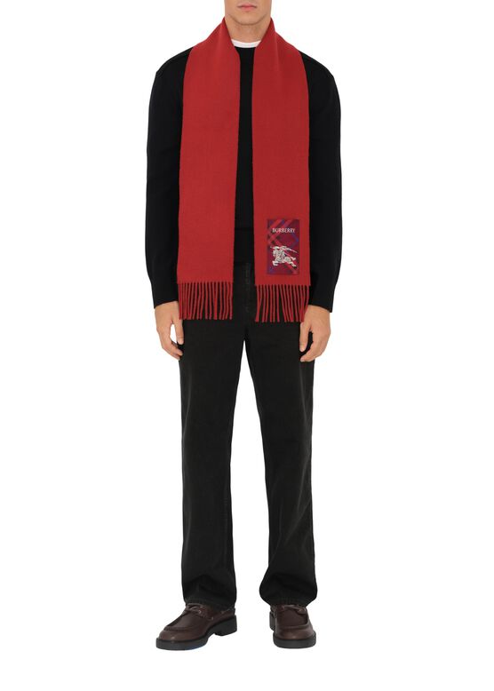 Check Label Cashmere Scarf, , hi-res