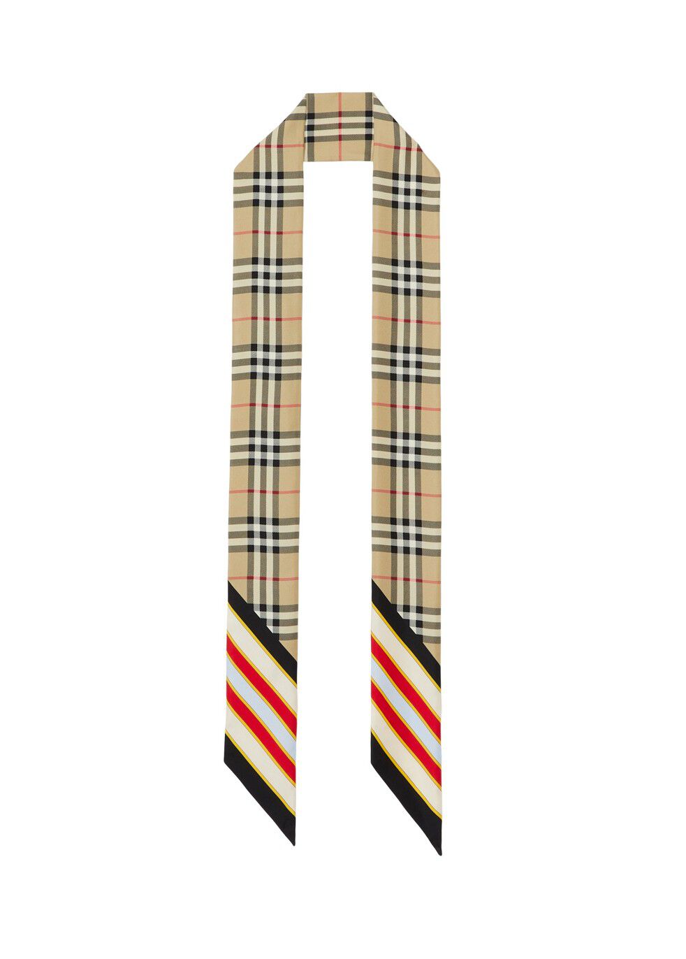 Burberry skinny silk scarf sale