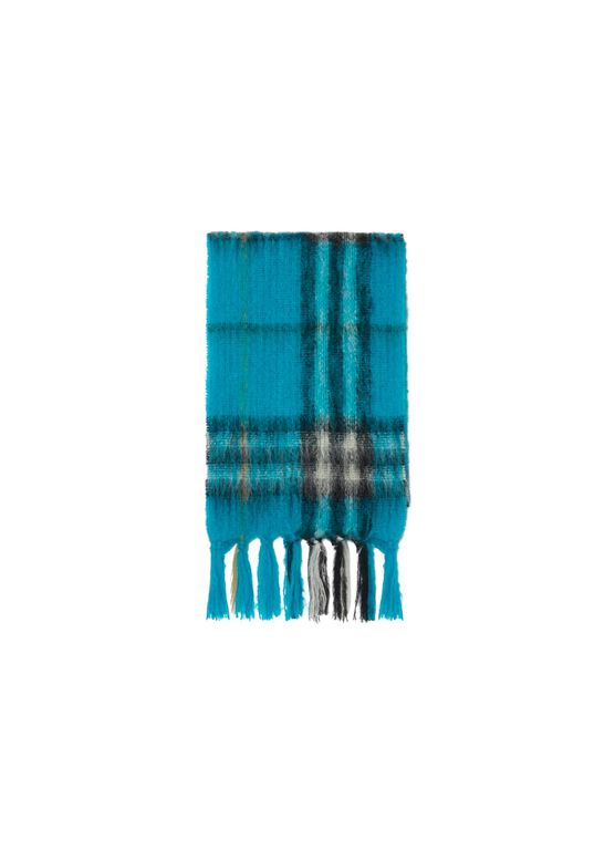 Check Mohair Wool Scarf, , hi-res