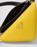 Saffiano leather and leather shoulder bag, , hi-res