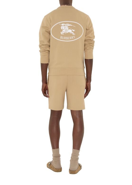 Knight Stamp Cotton Shorts, , hi-res