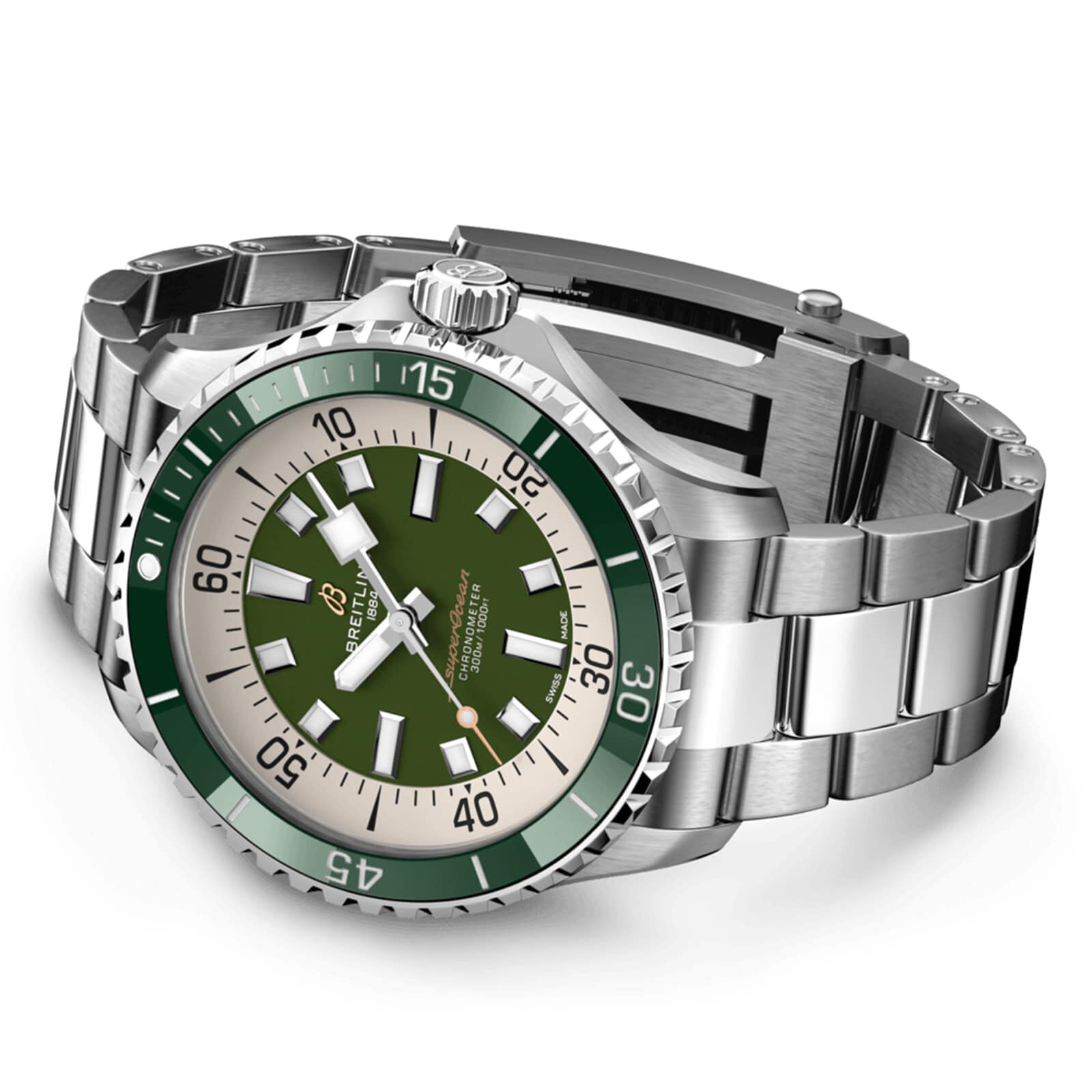 Breitling Superocean Automatic 44 Stainless Steel Green Watch