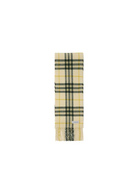 Narrow Check Cashmere Scarf, , hi-res
