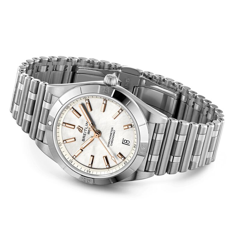 Chronomat Automatic 36 Stainless Steel Mother of Pearl Watch, , hi-res