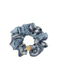 Check Silk Scrunchie, , hi-res