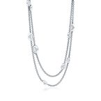 Return to Tiffany&trade; oval tag station necklace in sterling silver, 55&quot;., , hi-res