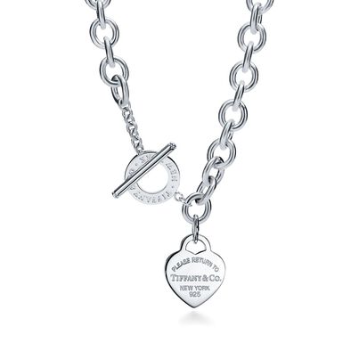 Return to Tiffany&trade; Heart Tag Toggle Necklace in Silver, , hi-res