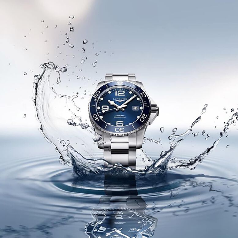 HydroConquest Blue Dial 41mm Automatic Diving Mens Watch, , hi-res