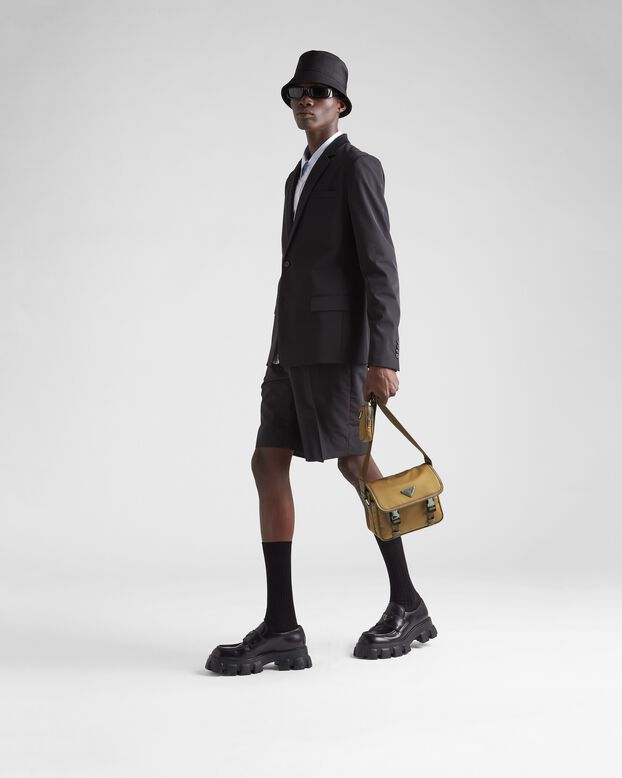 Re-Nylon and Saffiano leather shoulder bag, , hi-res