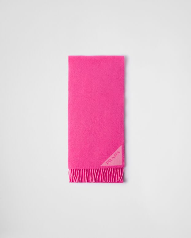 Double-faced wool and cashmere scarf, , hi-res