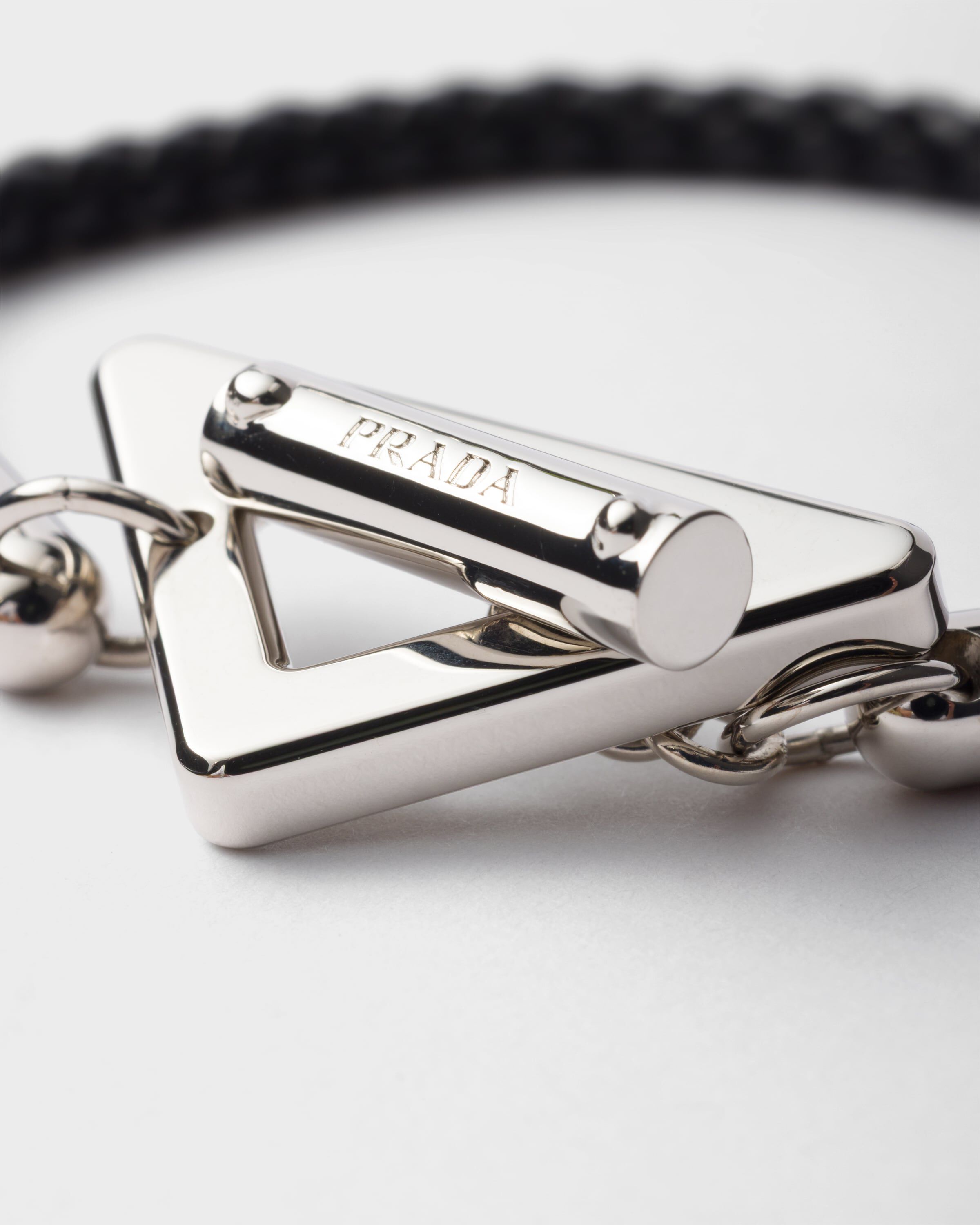 Prada Braided nappa leather bracelet Bracelets | Heathrow Reserve