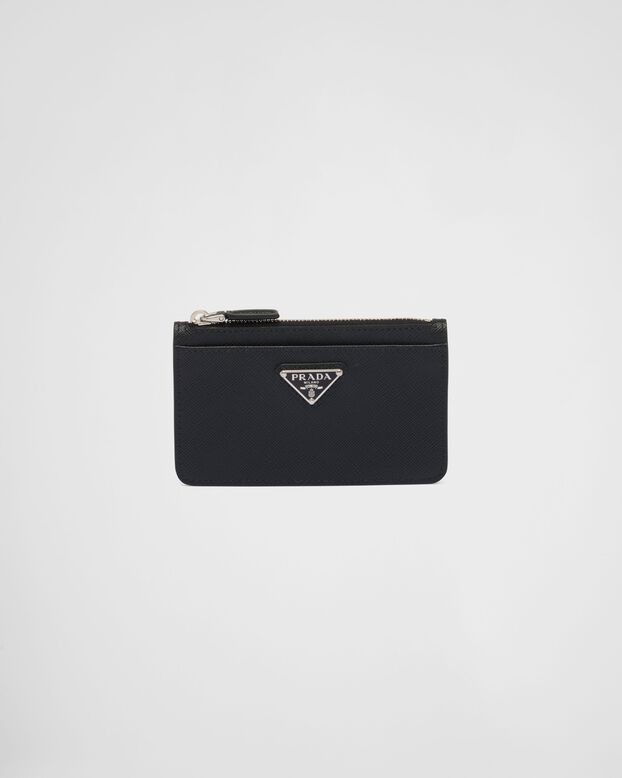 Saffiano leather card holder, , hi-res