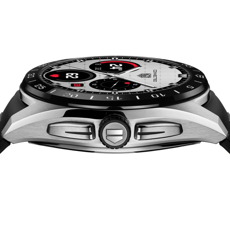 Connected Calibre E5 45mm Mens Watch Black Rubber Strap, , hi-res