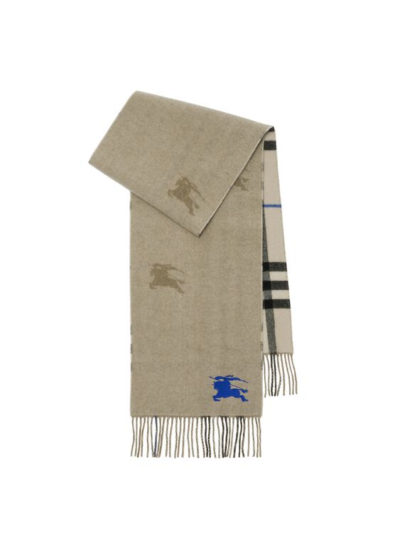 Reversible Check Cashmere Scarf, , hi-res