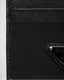 Re-Nylon and Saffiano leather card holder, , hi-res