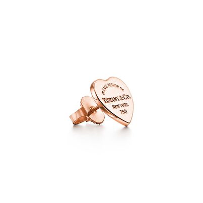 Return to Tiffany&trade; Heart Tag Earrings in Rose Gold, Mini, , hi-res