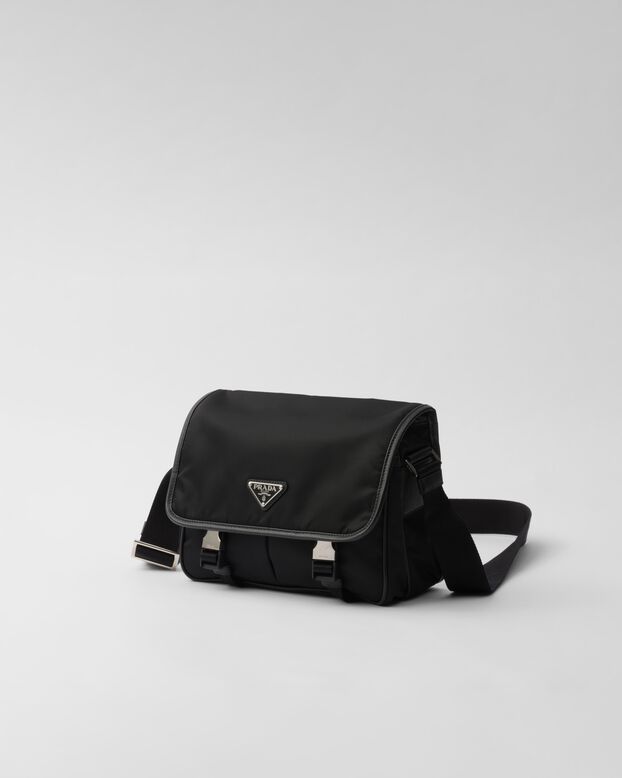 Re-Nylon and Saffiano leather shoulder bag, , hi-res
