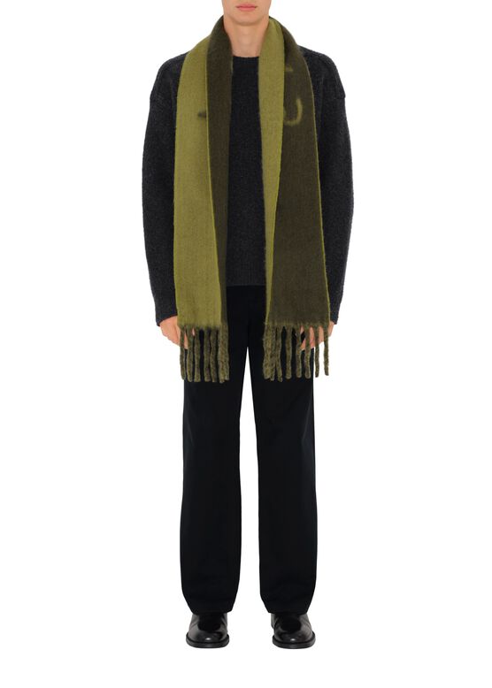 Reversible Logo Alpaca Wool Blend Scarf, , hi-res