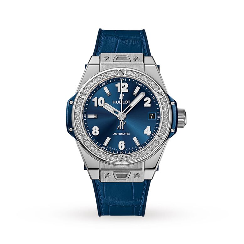 Big Bang One Click Steel Blue Diamonds Automatic 39mm, , hi-res