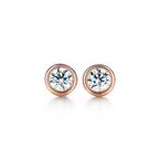 Elsa Peretti® Diamonds by the Yard® earrings in 18k rose gold. - Size .14
