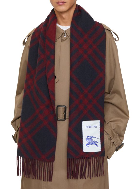 Check Cashmere Scarf, , hi-res