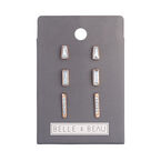 Gold Trinity Earring Set