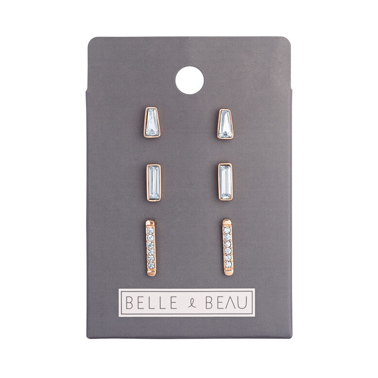 Gold Trinity Earring Set, , hi-res
