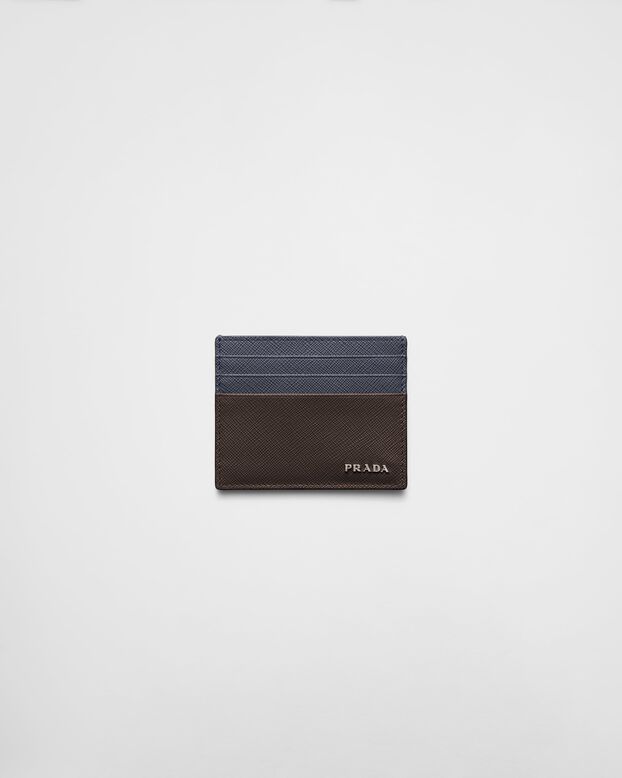 Saffiano leather card holder, , hi-res