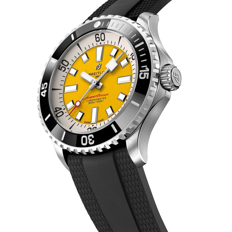 Superocean Automatic Code Yellow UK Edition 46mm Mens Watch Yellow Rubber, , hi-res
