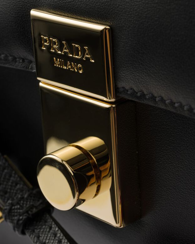 Prada Soft Sound small leather shoulder bag with charms, , hi-res