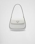 Small Prada Cleo brushed leather shoulder bag with flap