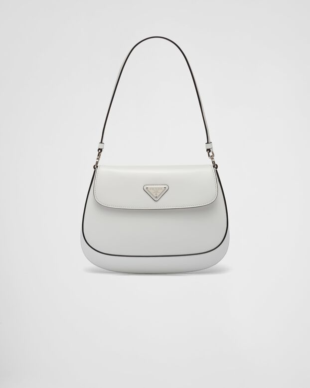 Small Prada Cleo brushed leather shoulder bag with flap, , hi-res