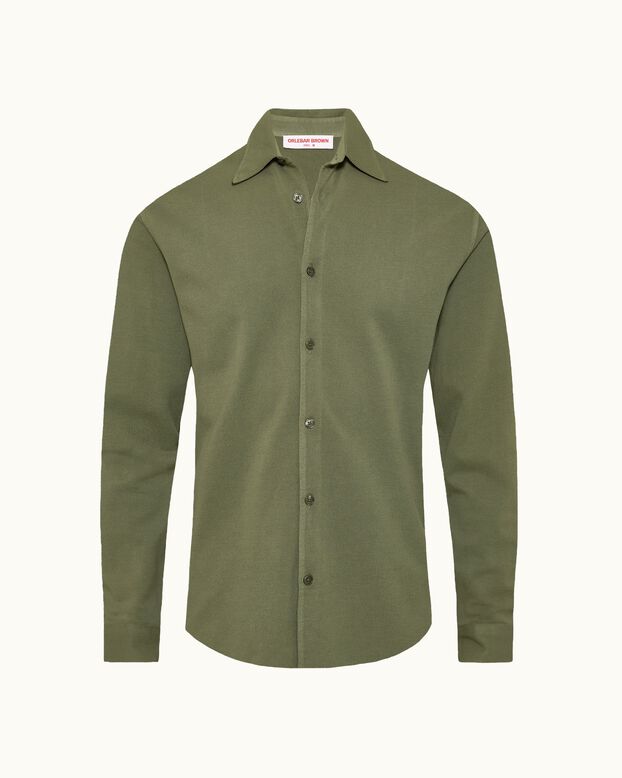 Giles Pique Gd Herbal Green, , hi-res