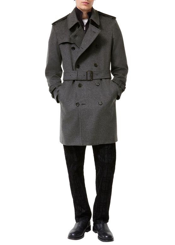 Mid-length Cashmere Hastings Trench Coat, , hi-res