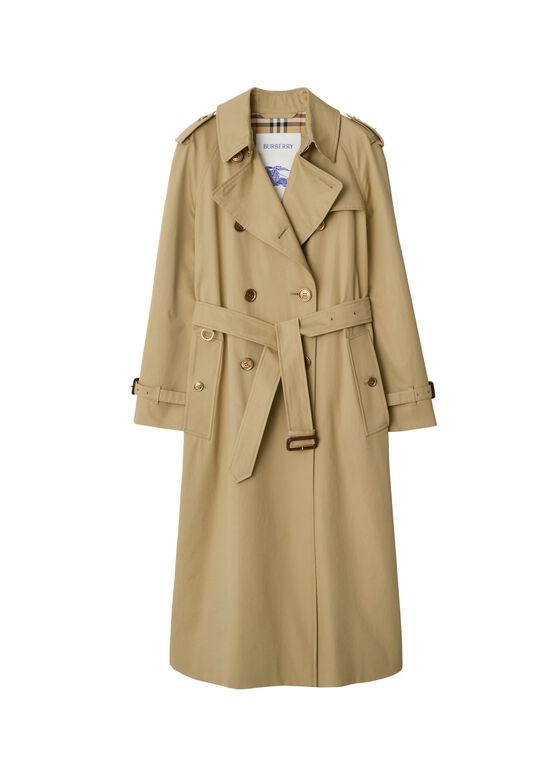 Long Gabardine Waterloo Trench Coat, , hi-res