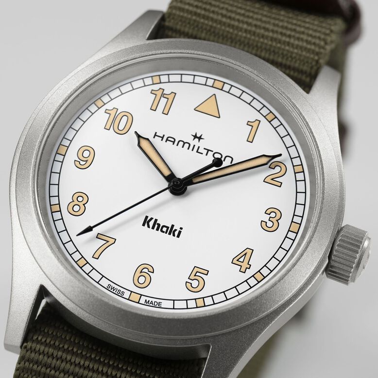 Khaki Field 38mm Unisex Watch White, , hi-res