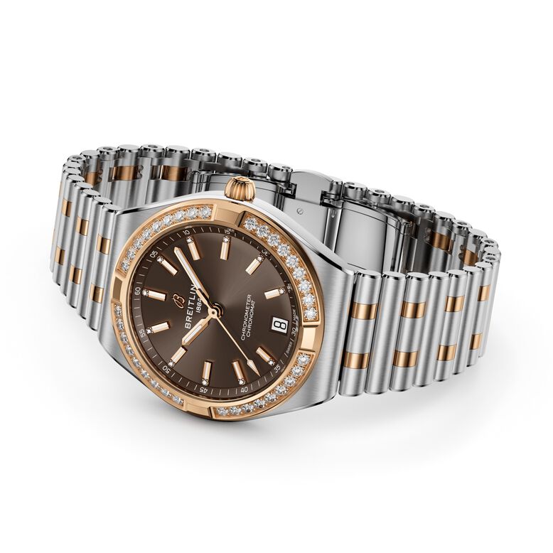 Chronomat Automatic 36mm Ladies Watch 18k Red Gold Brown, , hi-res