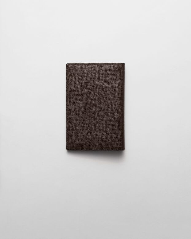 Saffiano leather passport holder, , hi-res