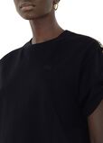 Check Trim Cotton T-shirt Dress, , hi-res