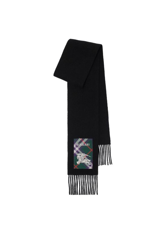 Check Label Cashmere Scarf, , hi-res