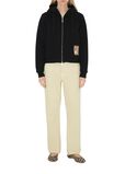 Check Label Cotton Zip Hoodie, , hi-res