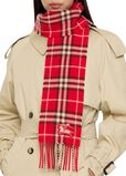 Narrow Check Cashmere Scarf, , hi-res