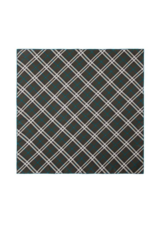 Check Silk Scarf, , hi-res