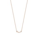 Tiffany T smile pendant in 18ct rose gold with diamonds, micro, , hi-res