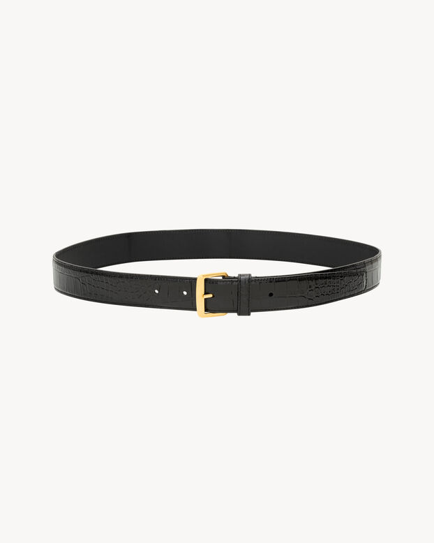 CEINTURE BOUCLE CARREE PLATE, , hi-res
