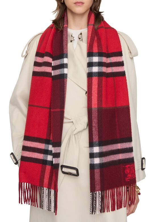 Contrast Check Cashmere Scarf, , hi-res