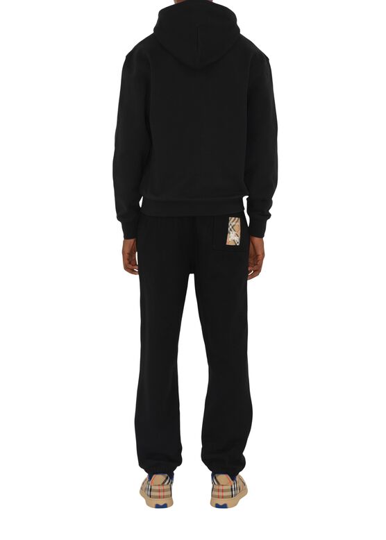 Check Label Cotton Jogging Pants, , hi-res