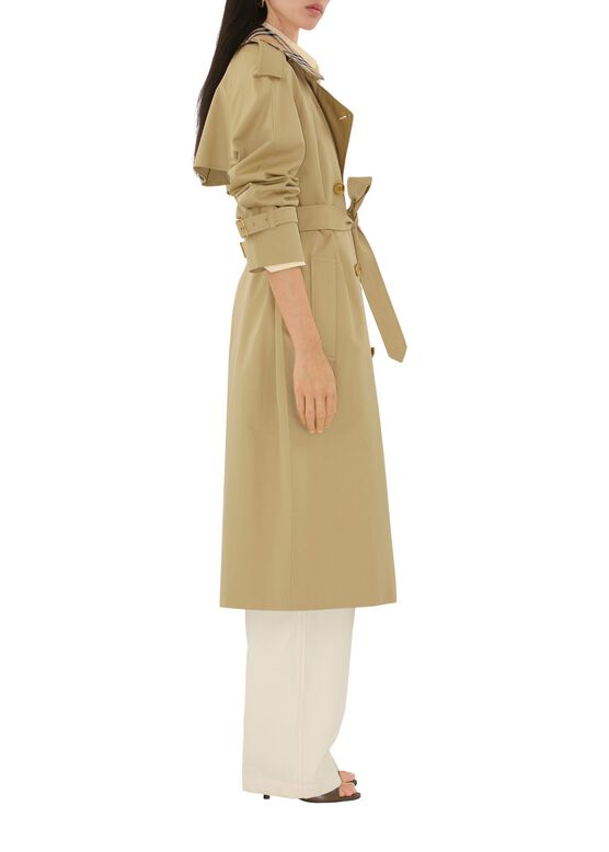 Long Check Collar Castleford Trench Coat, , hi-res
