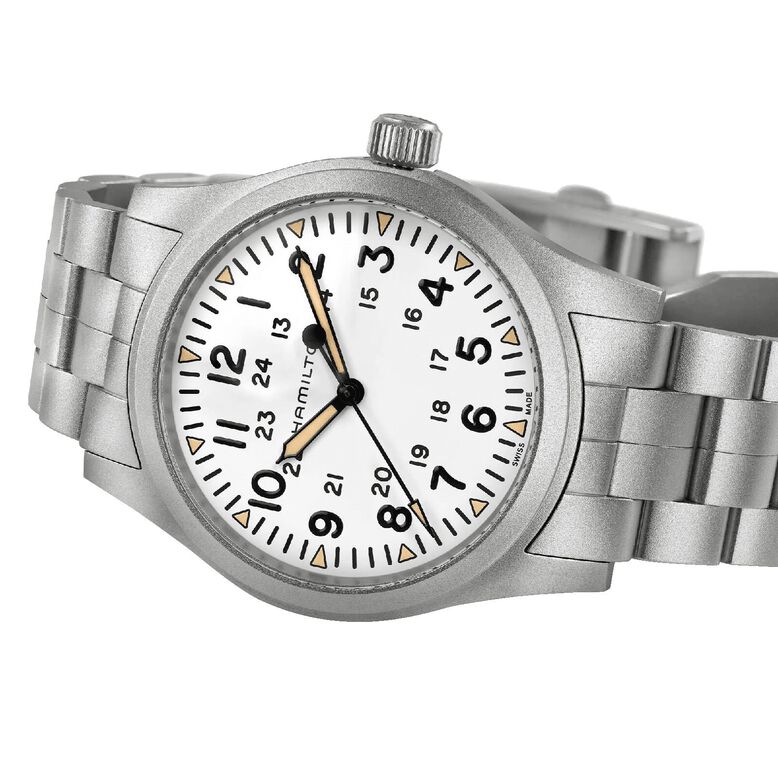 Khaki Field Mechanical 42mm Mens Watch White, , hi-res